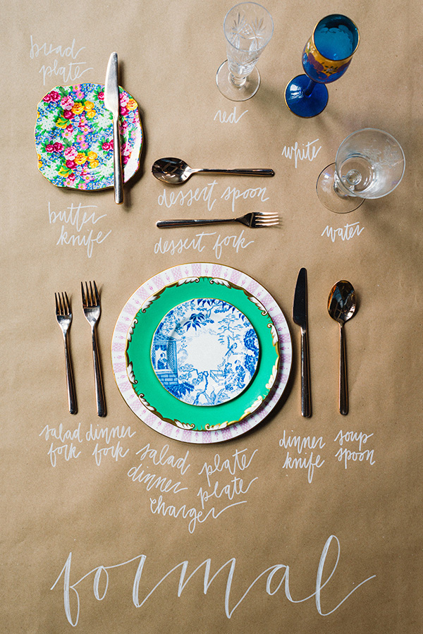 A guide for both informal and formal place settings A guide for both informal and formal place settings
