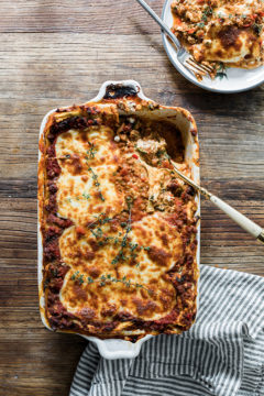 The Best Ever Lasagna with Ground Beef, Red Pepper, Fresh Spinach & Basil
