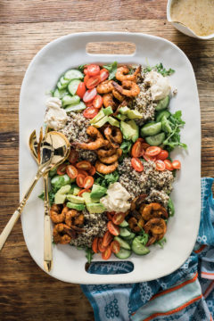 Healthy Greek Shrimp, Quinoa & Avocado Salad in Under 30 Minutes